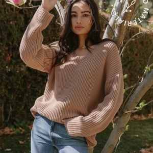 Jenni Kayne Alpaca Cabin Sweater In Dusty Rose